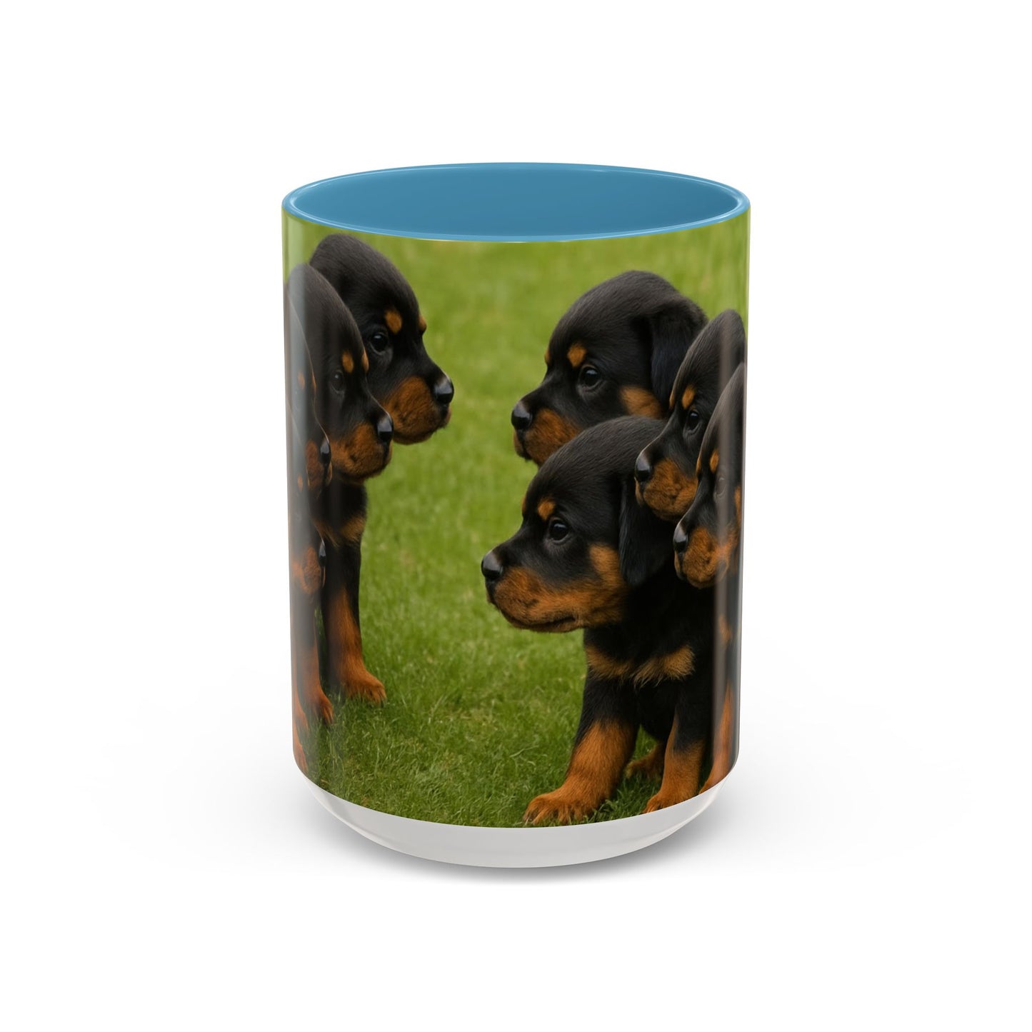 Rottweiler puppies Accent Coffee Mug - Perfect Gift for Dog Lovers