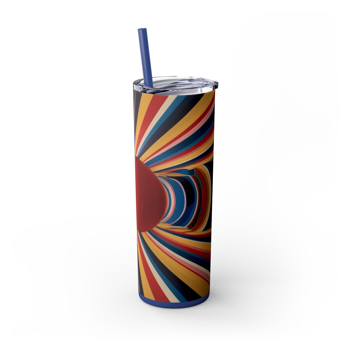 Optical Illusion Skinny Tumbler with Straw, 20oz