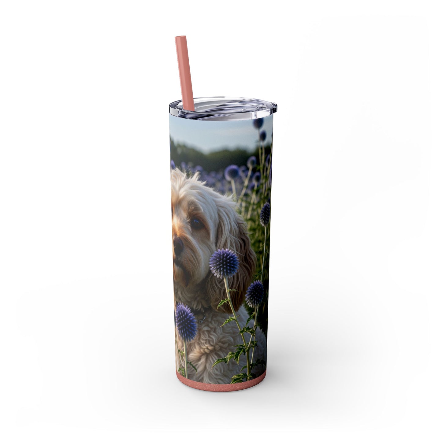 Spoodle Skinny Tumbler with Straw, 20oz