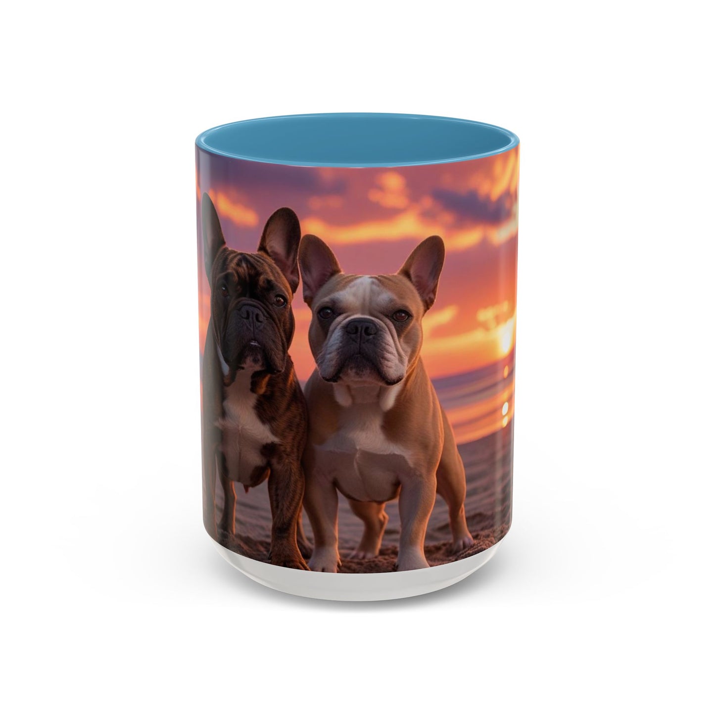 French Bulldog Love Accent Coffee Mug - Perfect Gift for Dog Lovers