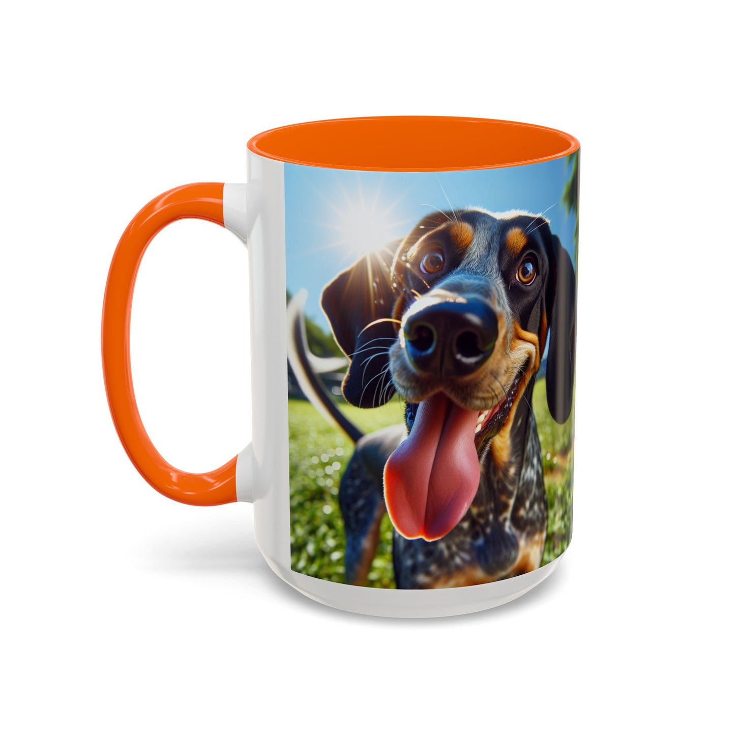 Bluetick Coonhound Accent Coffee Mug - Perfect Gift for Dog Lovers