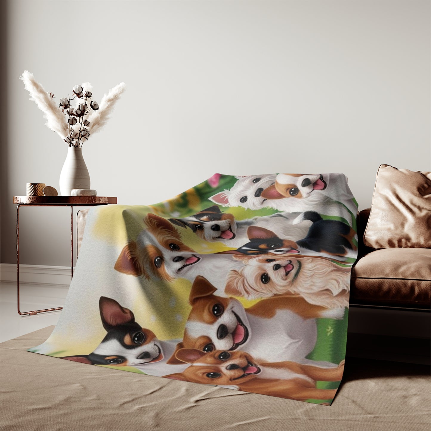 Tiny Dogs Sweatshirt Blanket