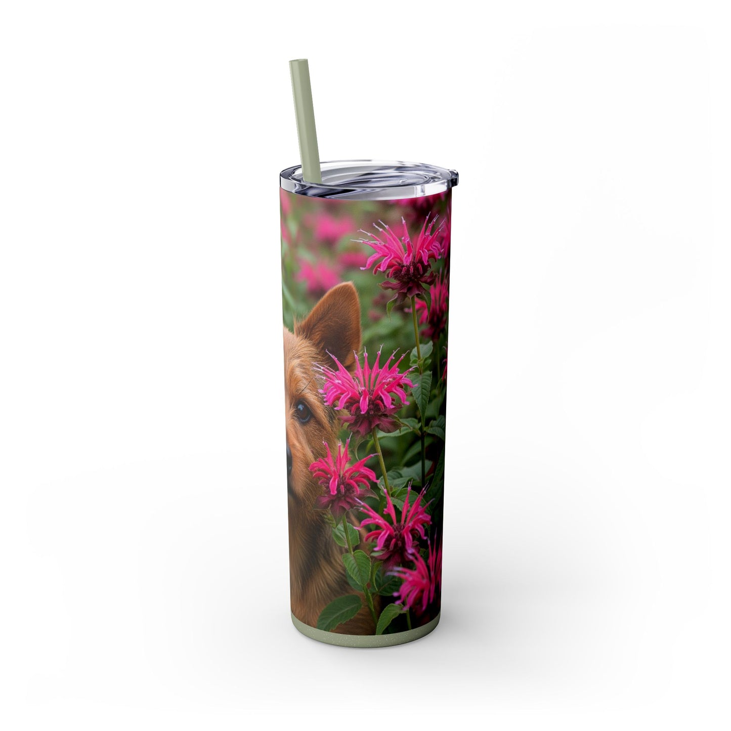 Norwich Terrier Skinny Tumbler with Straw, 20oz