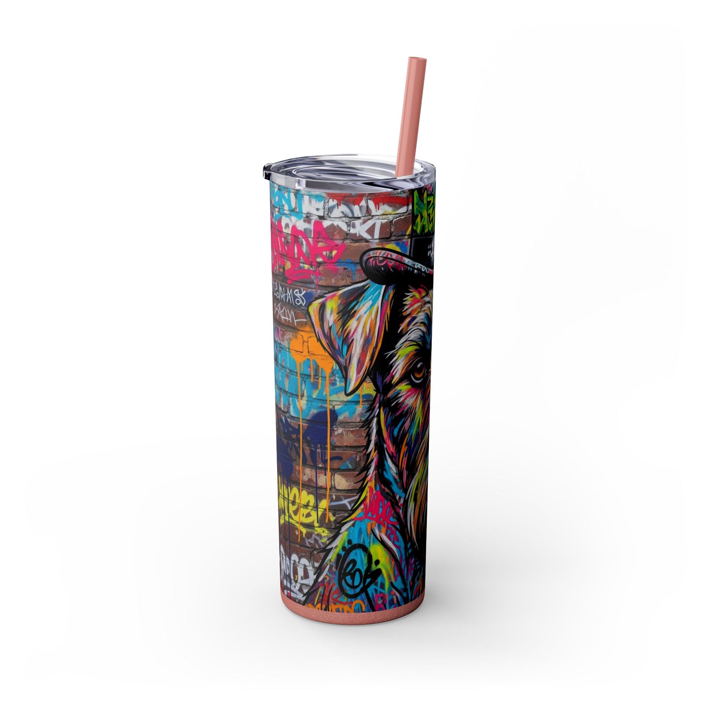 Teddy Roosevelt Terrier Tumbler with Straw, 20oz