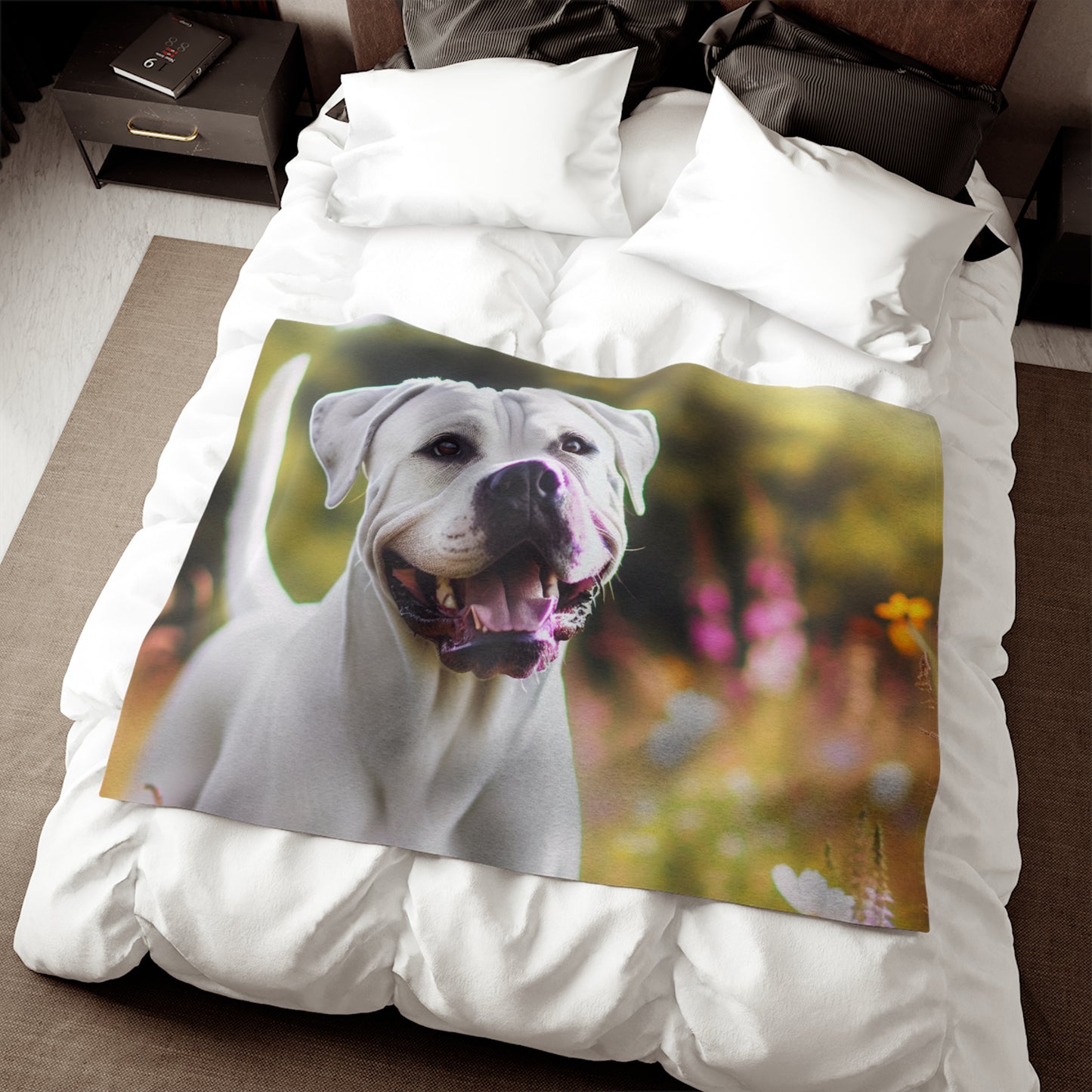 Dogo Argentino Sweatshirt Blanket