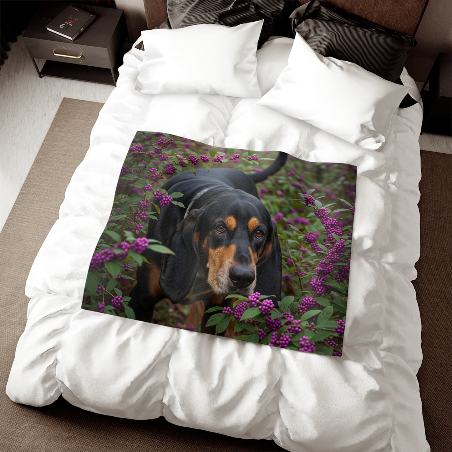 Black and Tan Coonhound Sweatshirt Blanket