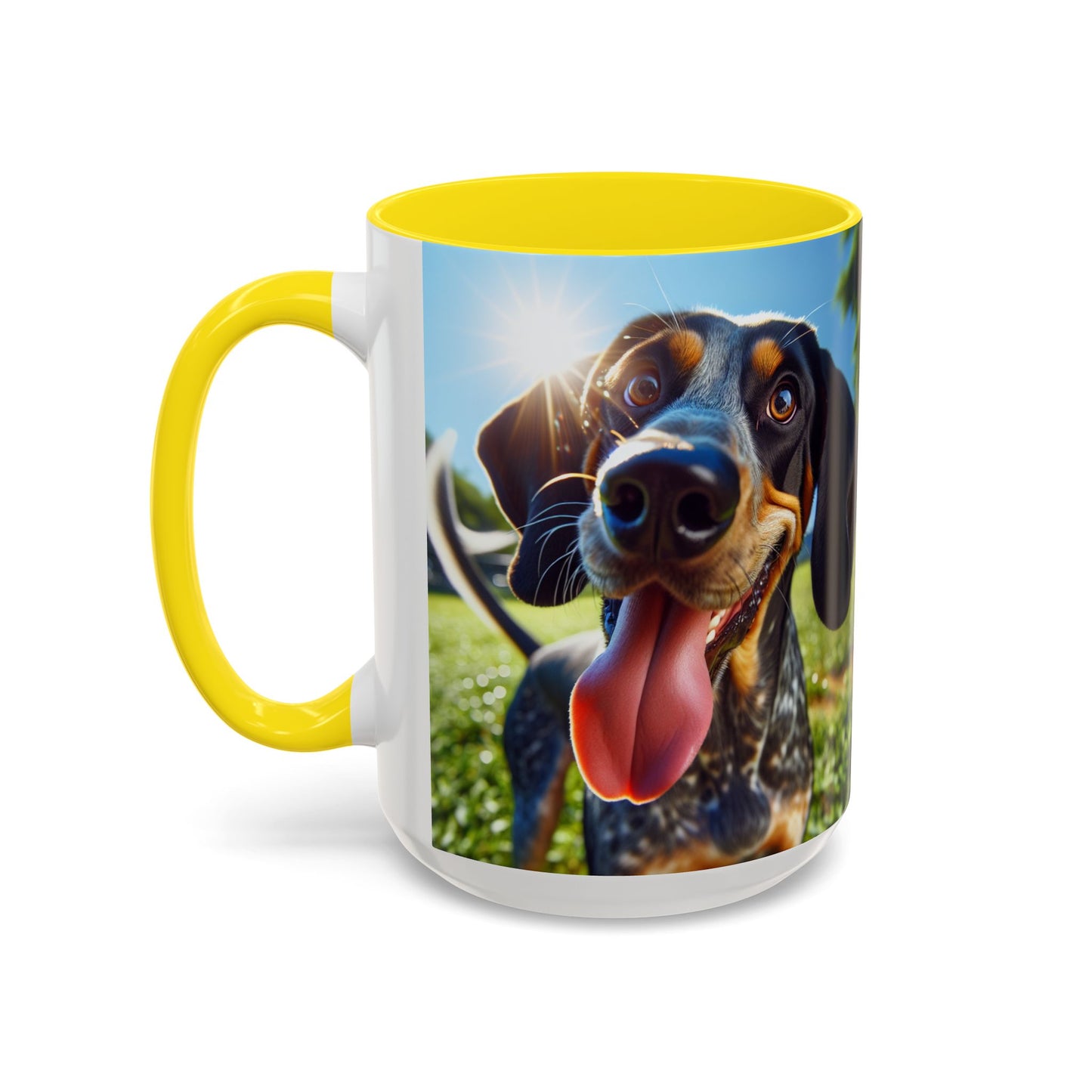 Bluetick Coonhound Accent Coffee Mug - Perfect Gift for Dog Lovers