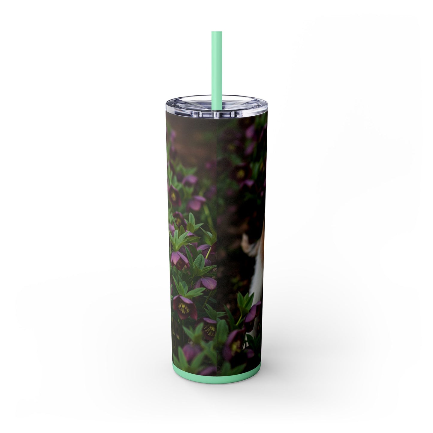 Wire Fox Terrier Skinny Tumbler with Straw, 20oz