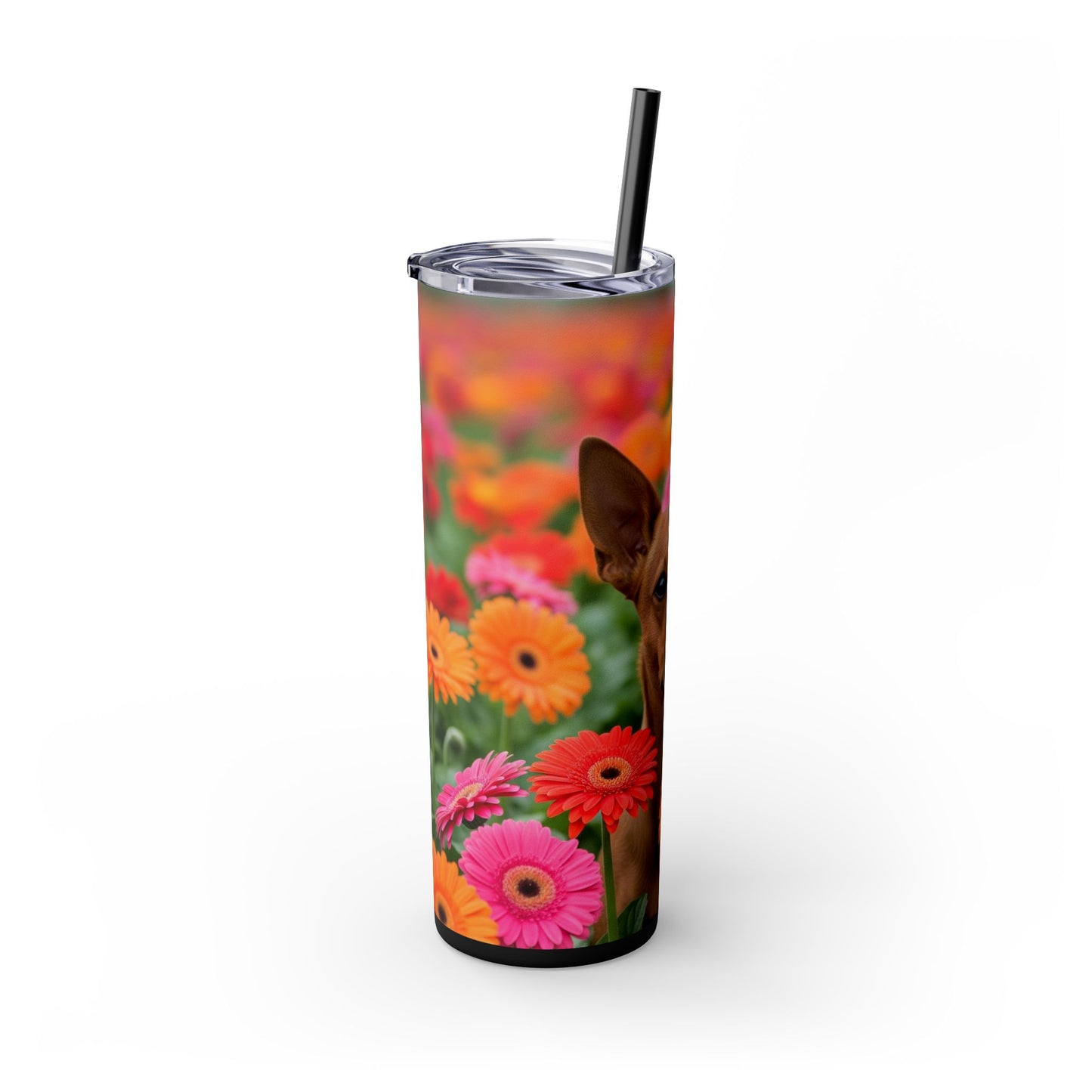 Brazilian Terrier Tumbler with Straw, 20oz