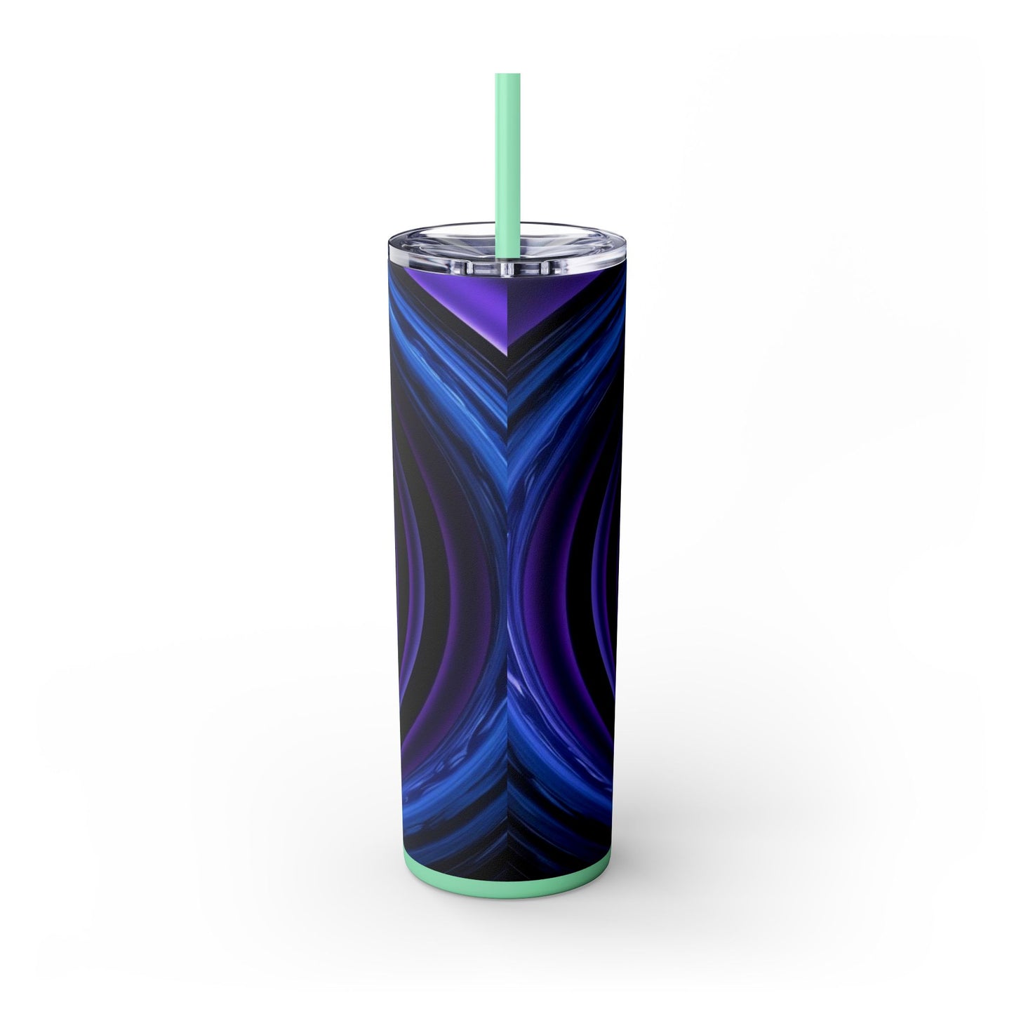 Optical Illusion Skinny Tumbler with Straw, 20oz