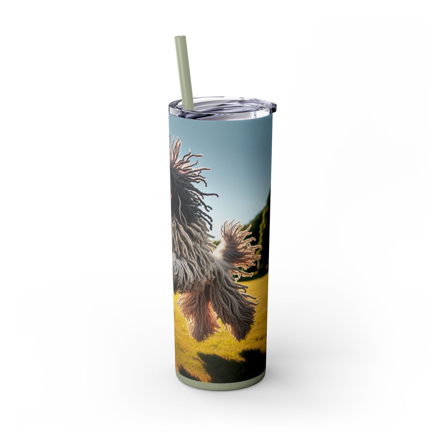 Puli Skinny Tumbler with Straw, 20oz