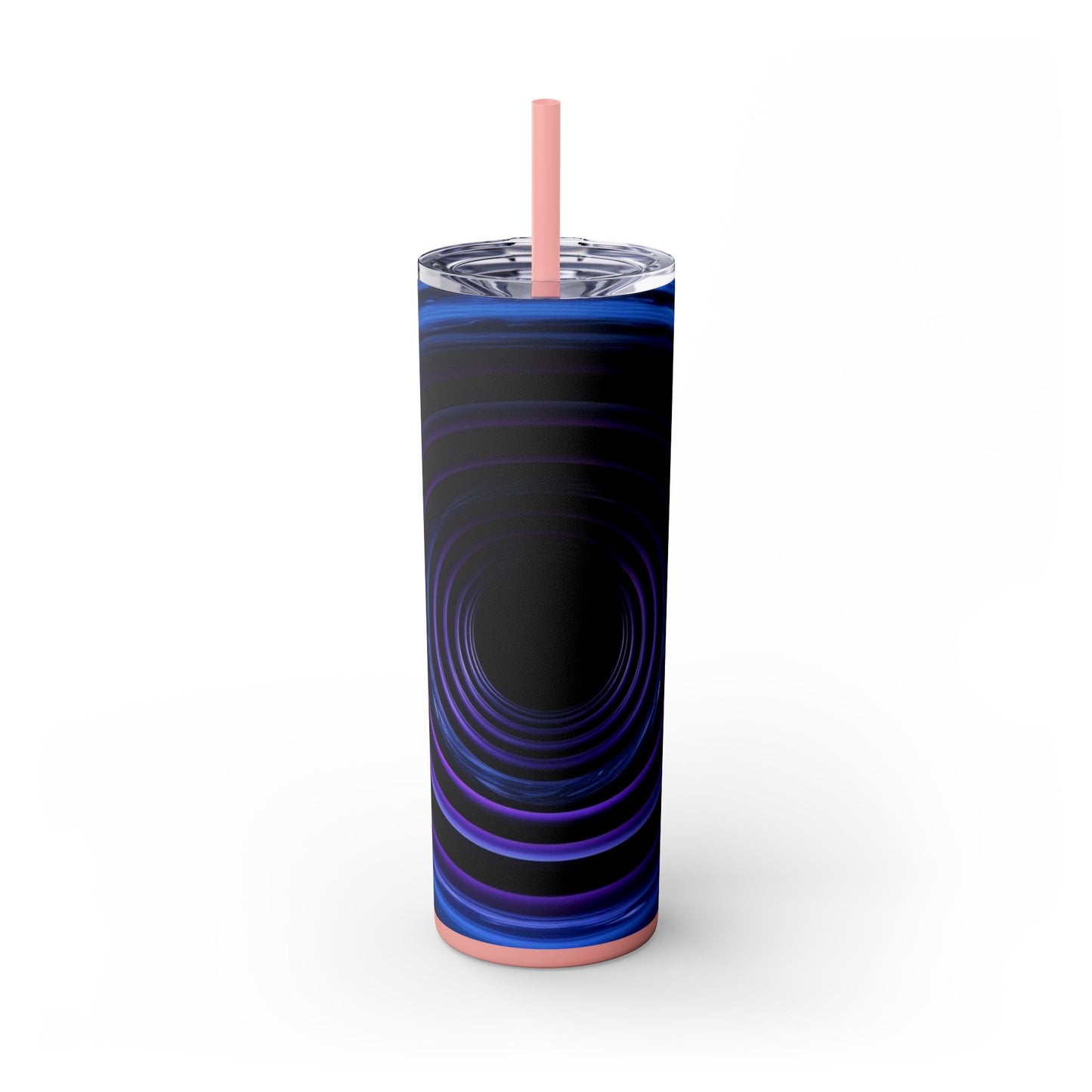 Optical Illusion Skinny Tumbler with Straw, 20oz