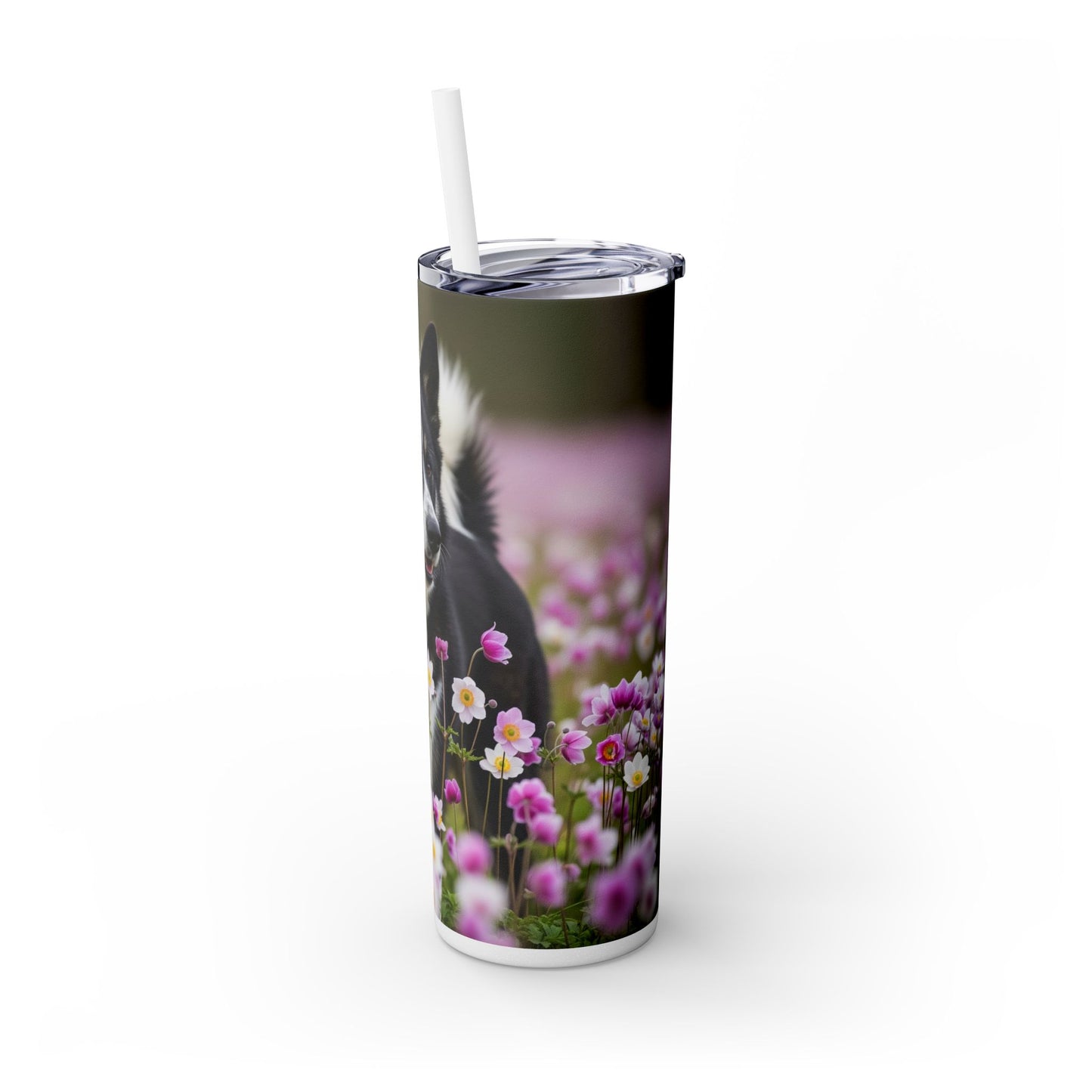 Karelian Bear Dog Tumbler with Straw, 20oz