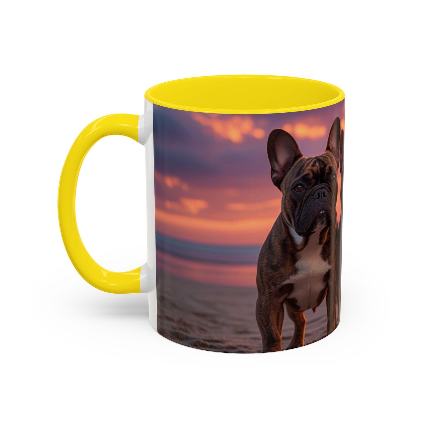 French Bulldog Love Accent Coffee Mug - Perfect Gift for Dog Lovers