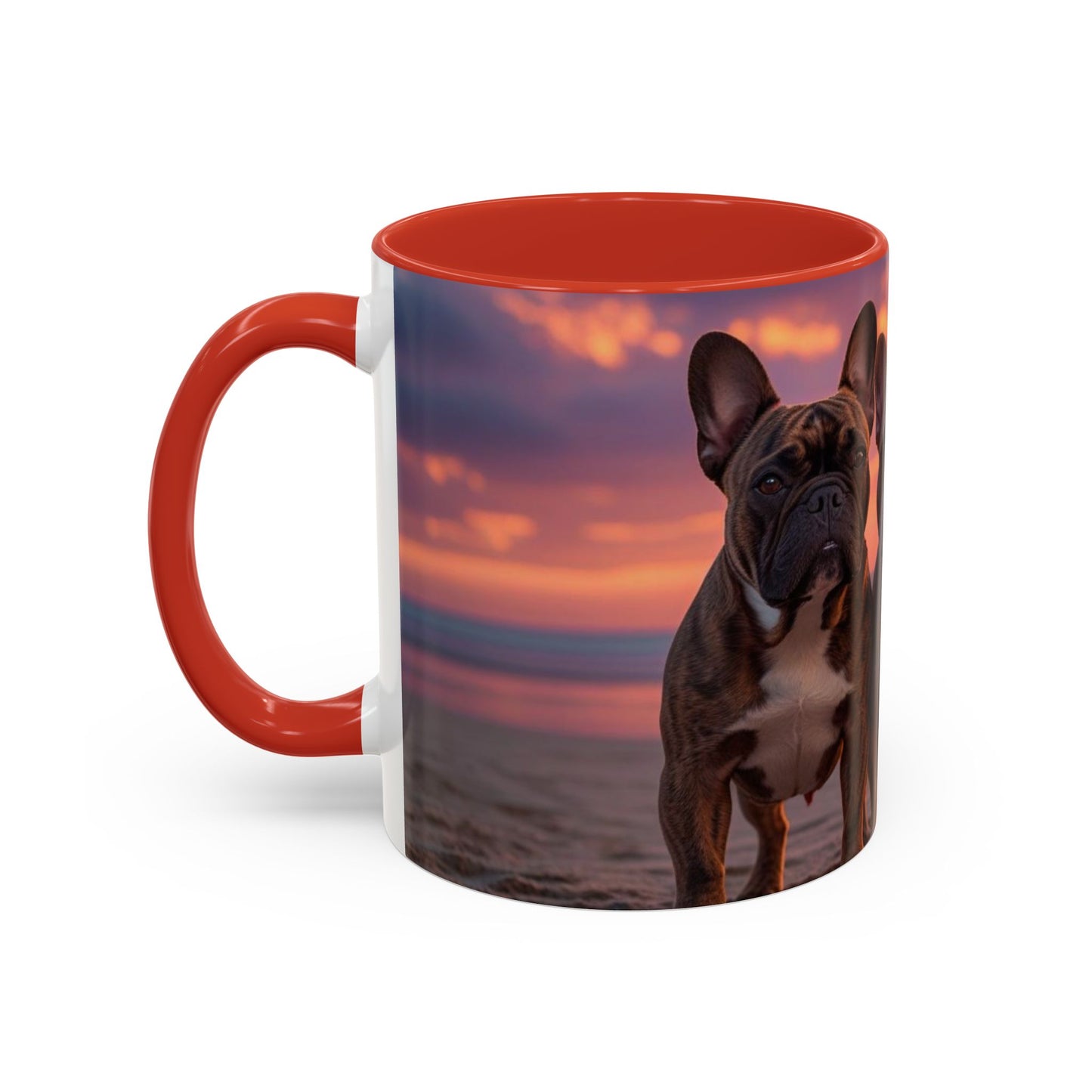 French Bulldog Love Accent Coffee Mug - Perfect Gift for Dog Lovers