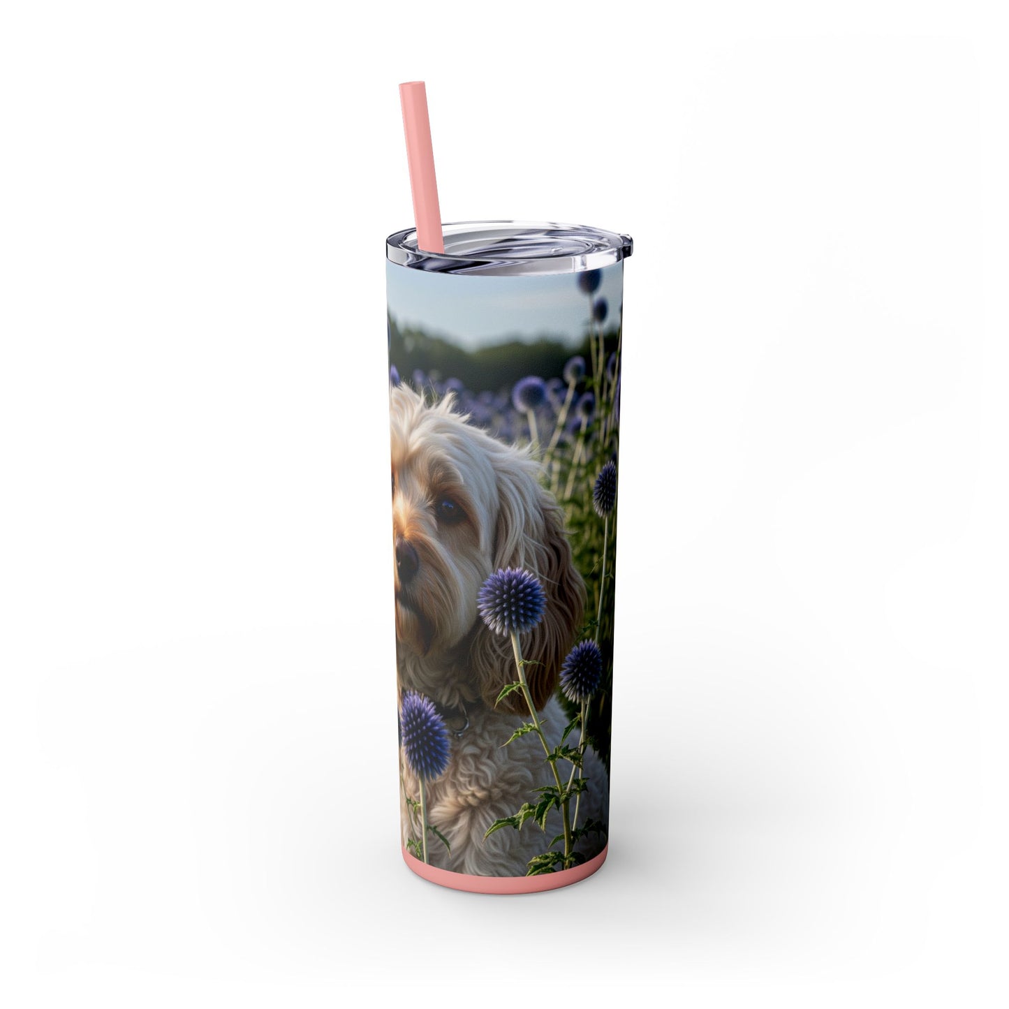 Spoodle Skinny Tumbler with Straw, 20oz