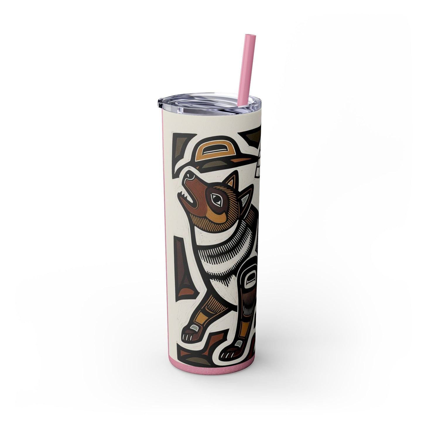 Canadian Eskimo Dog Tumbler with Straw, 20oz