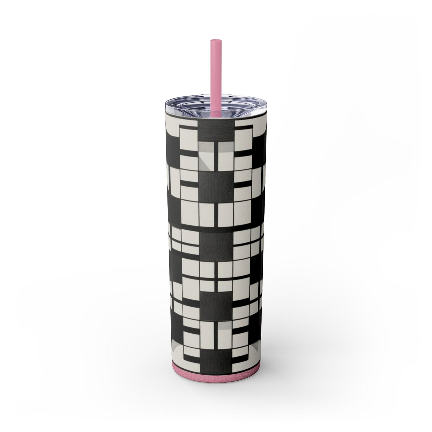 Optical Illusion Skinny Tumbler with Straw, 20oz