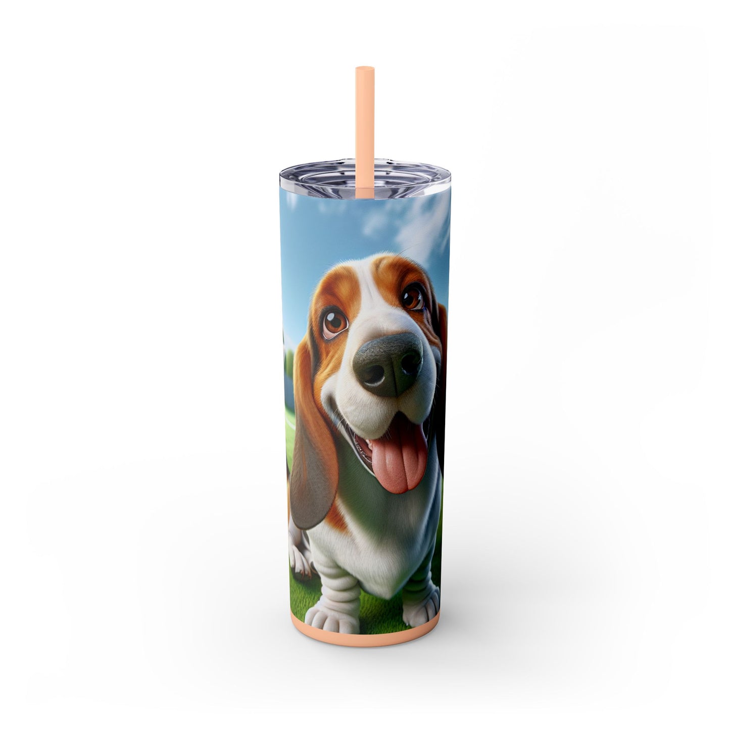 Basset Hound Tumbler with Straw, 20oz
