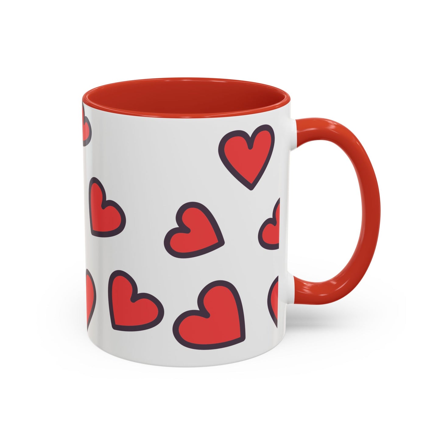 Hearts Accent Coffee Mug - Perfect Gift for Dog Lovers