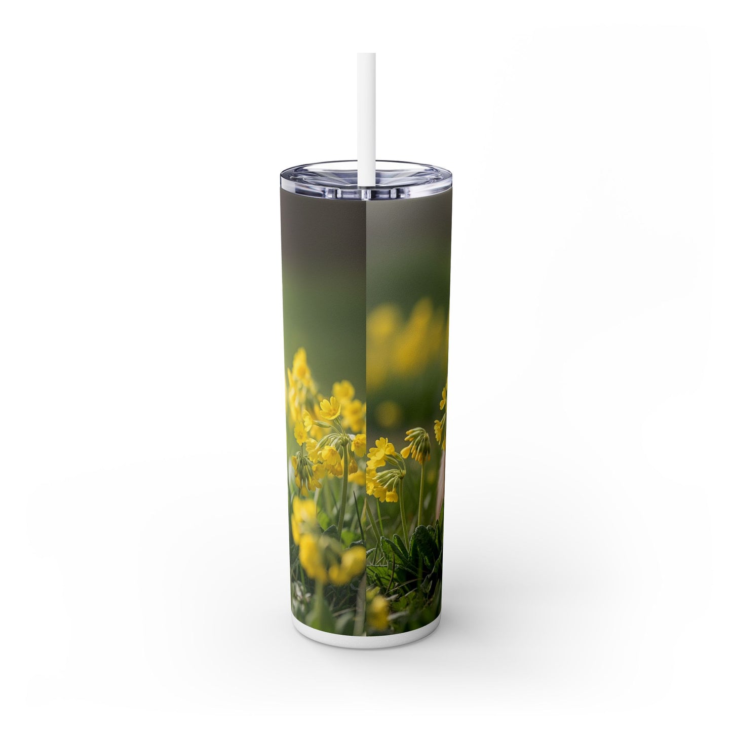 Norfolk Terrier Skinny Tumbler with Straw, 20oz