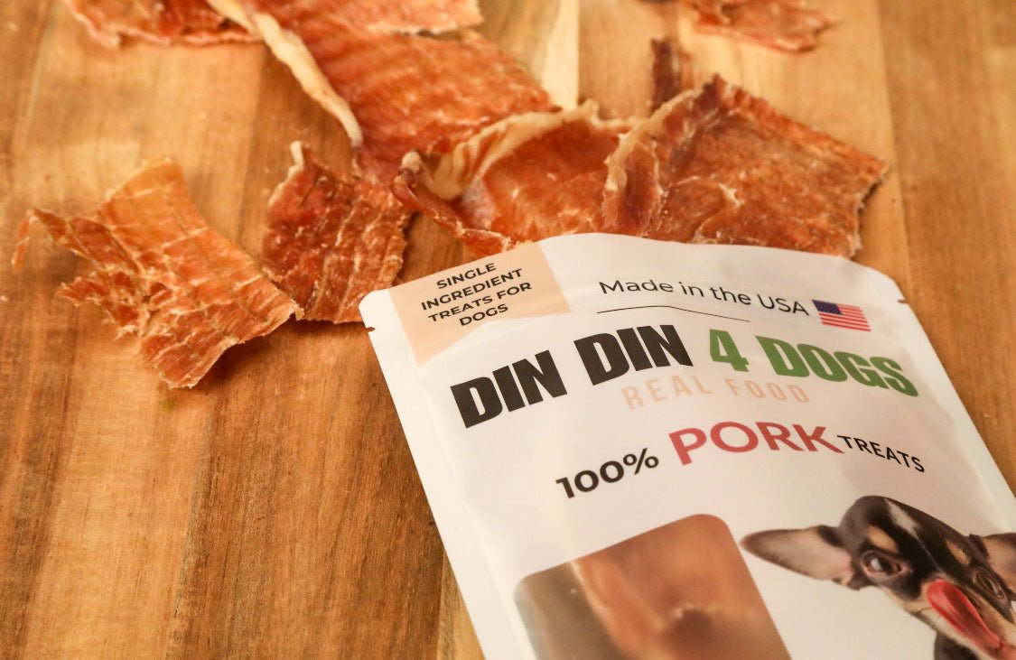 Premios para perros 100 % de cerdo, bolsa de 5 onzas, un solo ingrediente, alto contenido de proteínas