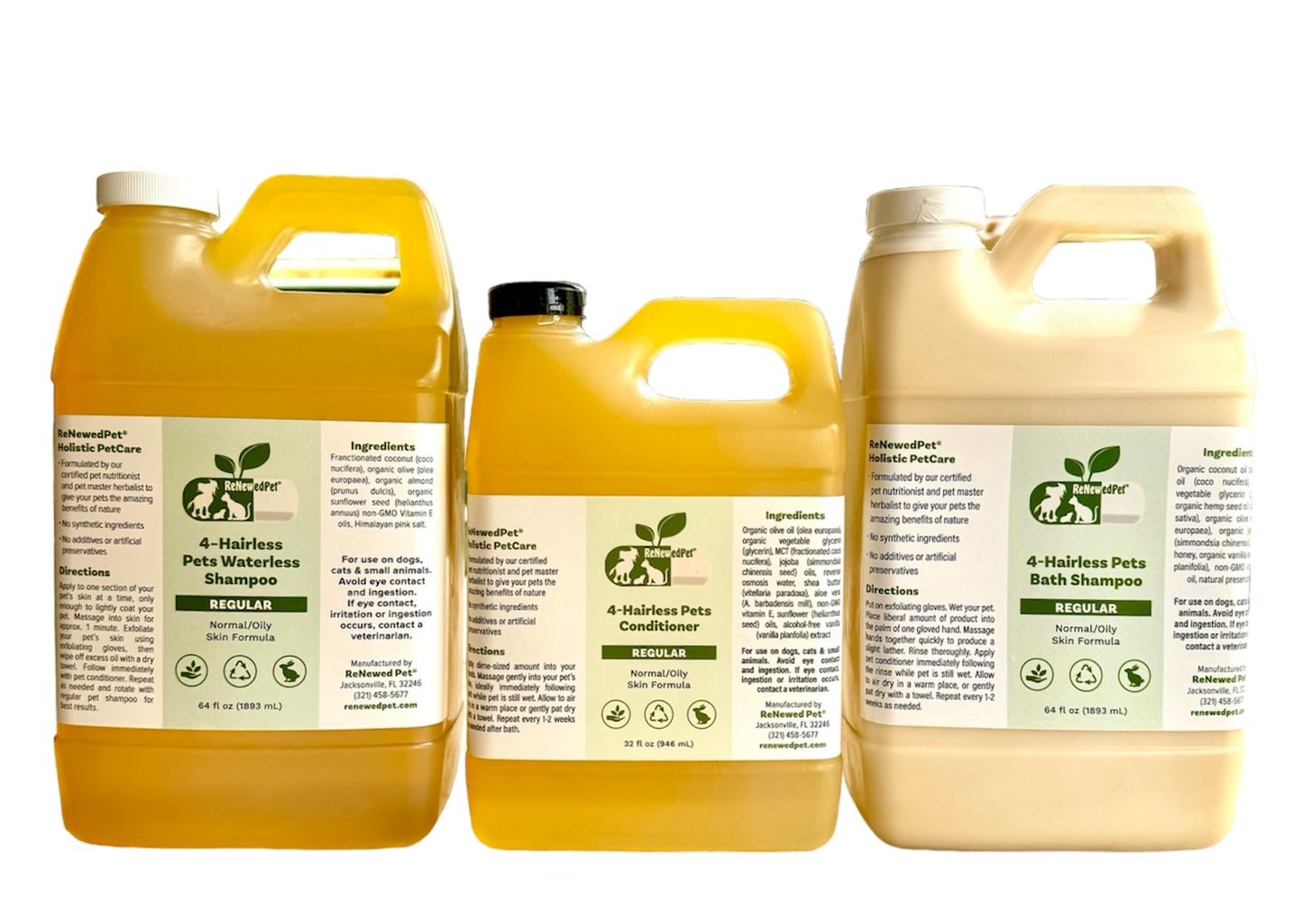 KIT DE CHAMPÚ REGULAR, CHAMPÚ SIN AGUA Y ACONDICIONADOR PARA MASCOTAS SIN PELO 4