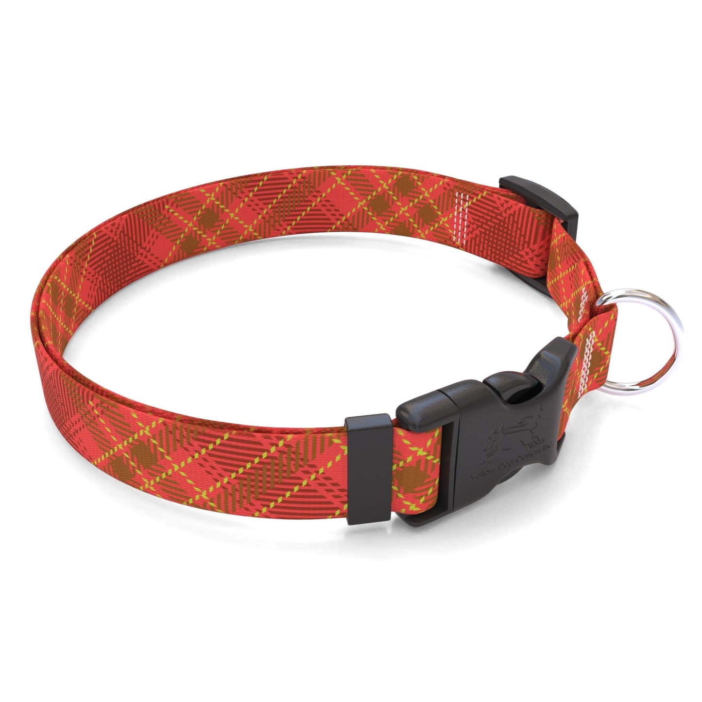 Collier pour chien personnalisé à carreaux de kilt rouge