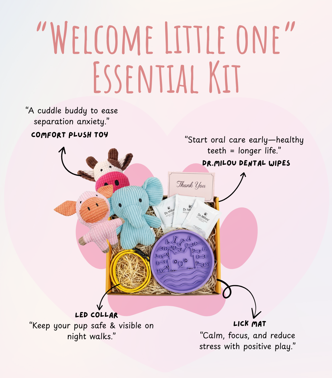 Kit esencial Milou & Lumi “Bienvenido Pequeño”