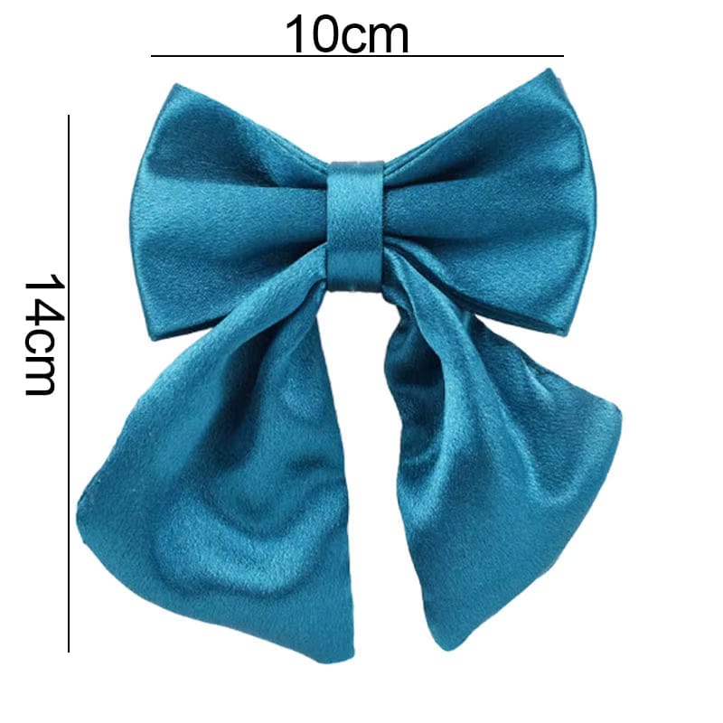 Ensemble classique personnalisé en satin bleu-vert