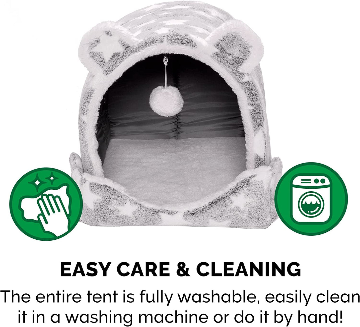 Cueva lavable para gatos de interior y perros pequeños