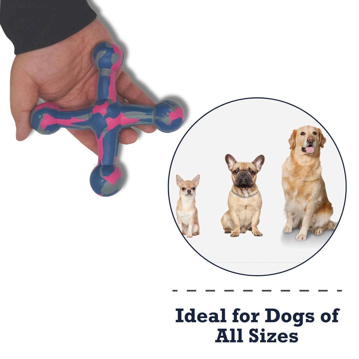 Juguete de caucho natural para perros: juguete masticable duradero y no tóxico para un juego atractivo y una mayor agilidad.