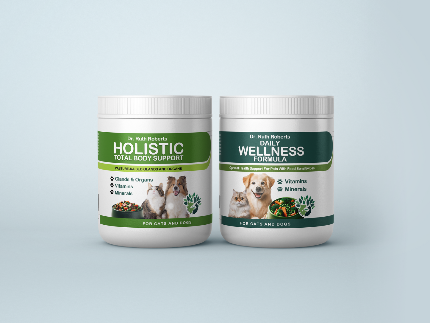 Soutien holistique complet pour l'organisme – Multivitamines et soutien glandulaire pour chiens et chats