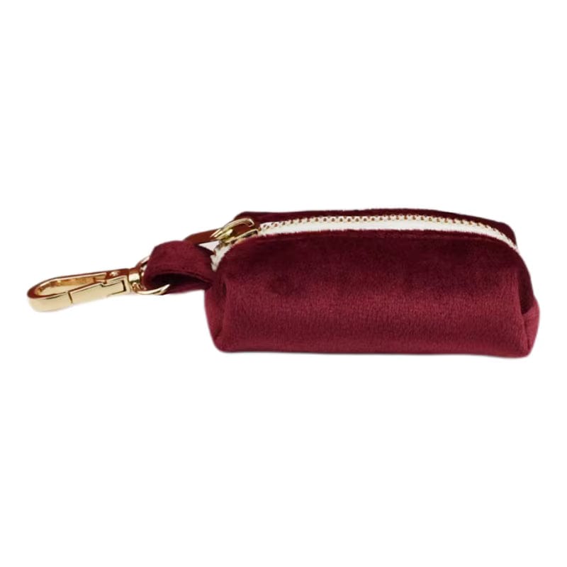 Conjunto clásico de terciopelo vino tinto personalizado