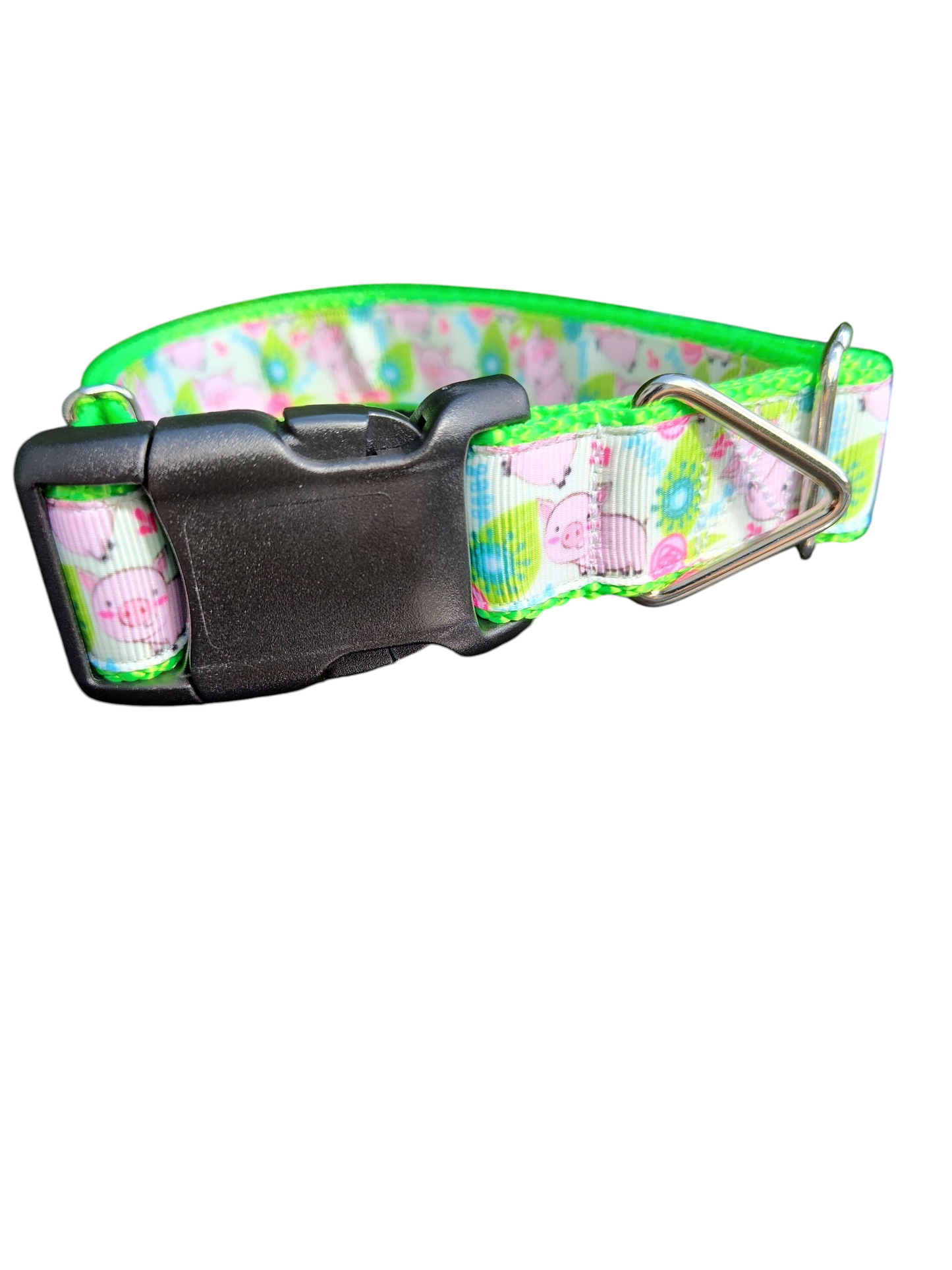 Collar de nailon para perros con cerdos jugando