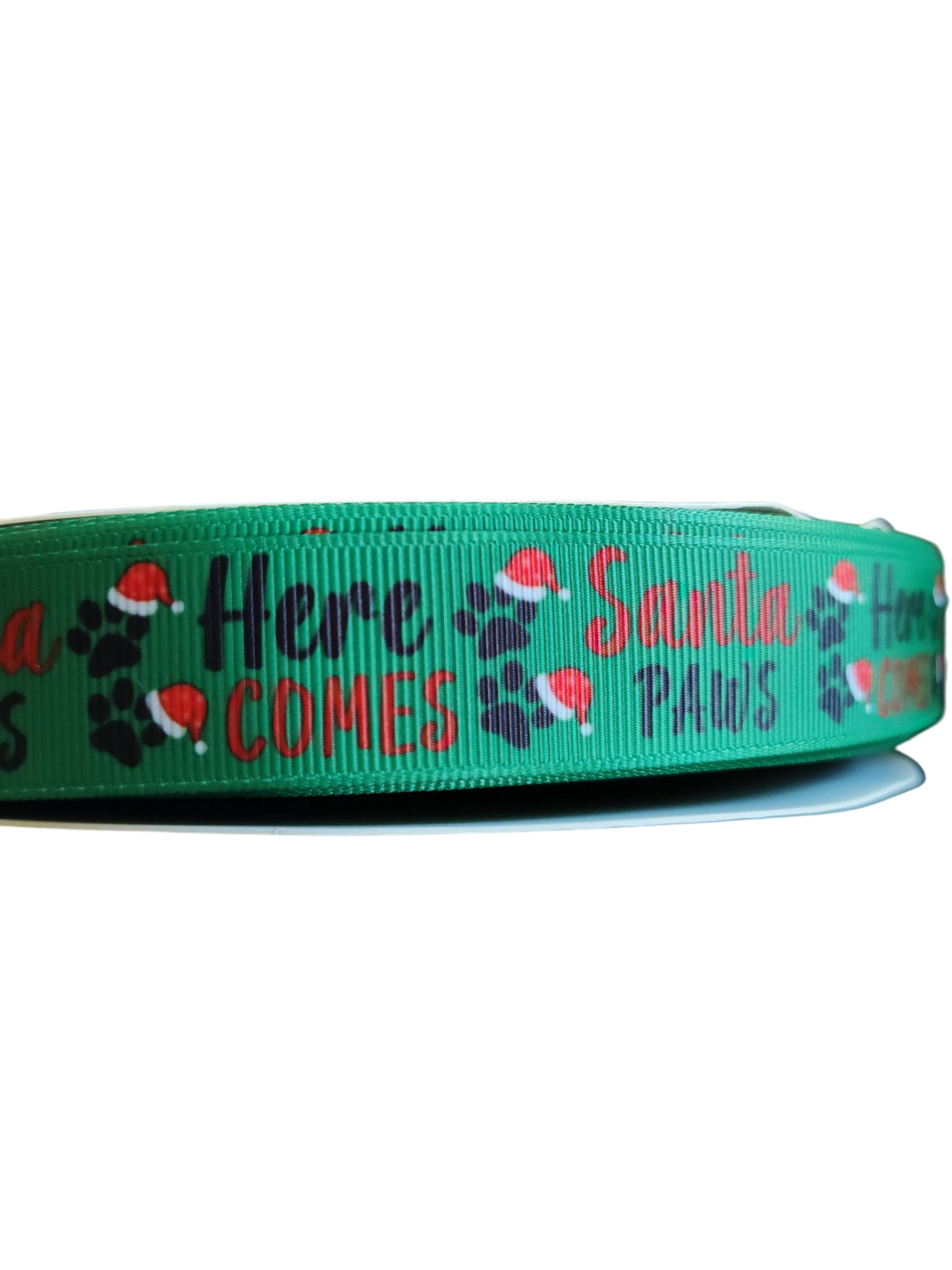 Collar y correa de nailon para perro Here Comes Santa Paws