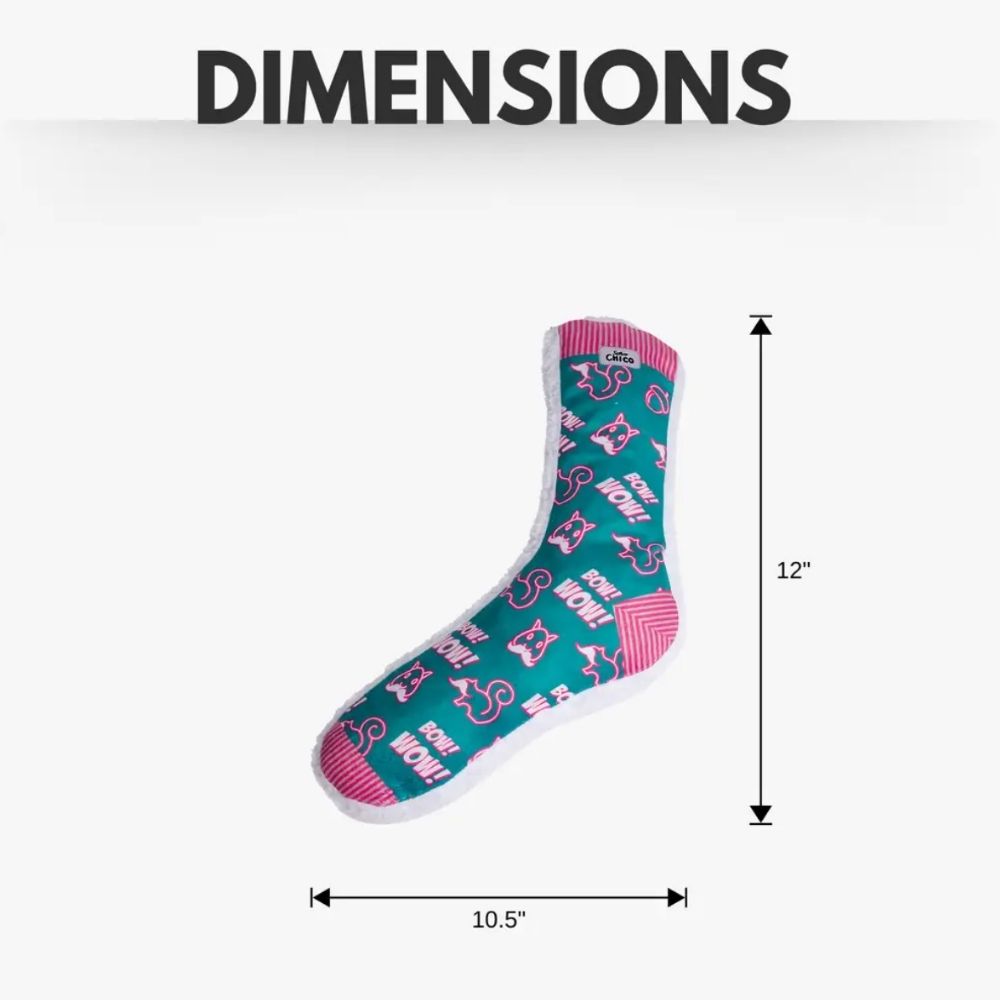Chaussette en peluche couineuse pour chien – Motif écureuil Whimsy Wonders