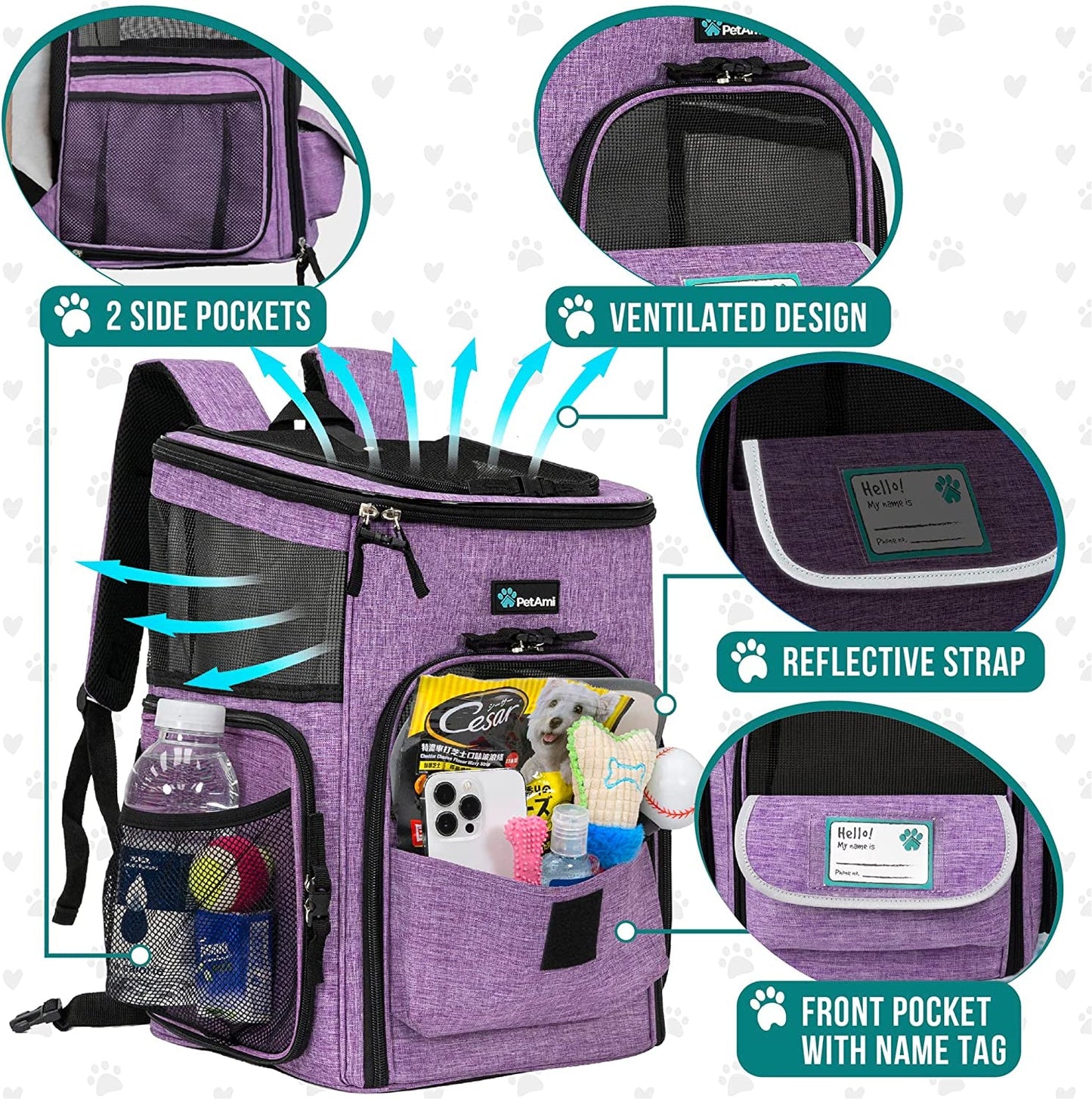 Mochila transportadora para perros y gatos