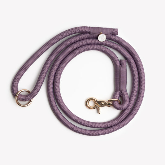 Laisse en corde tressée « Lilas »
