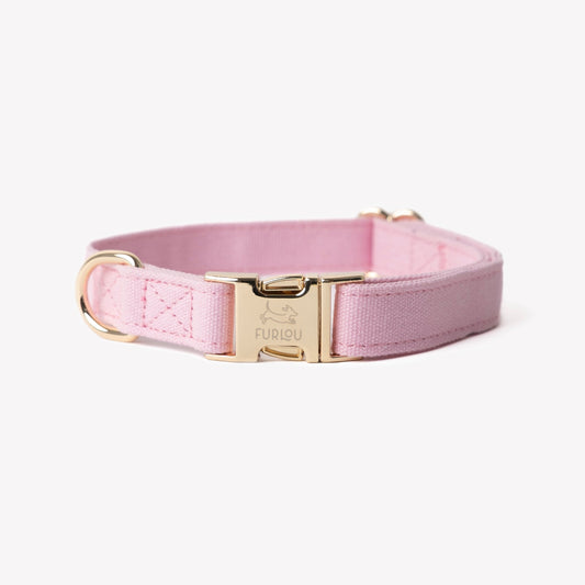 Collier pour chien en toile rose
