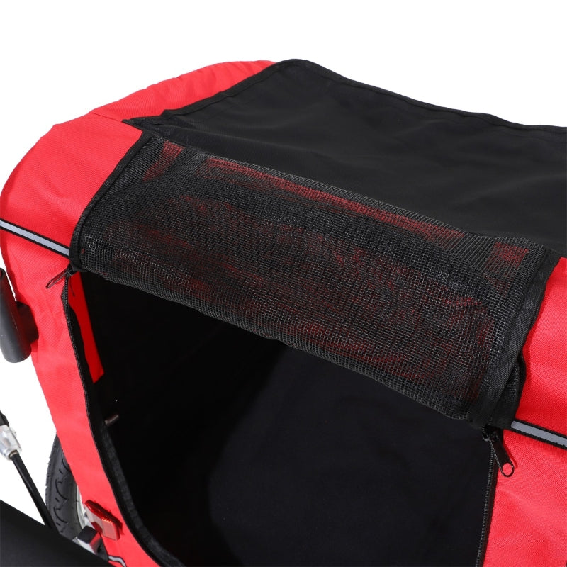 Remolque de bicicleta para perros con suspensión