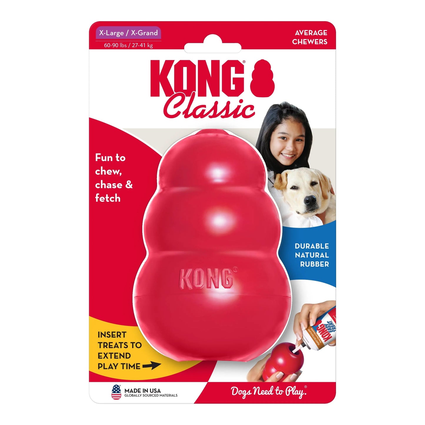 Jouet à mâcher classique en peluche pour chien, XL