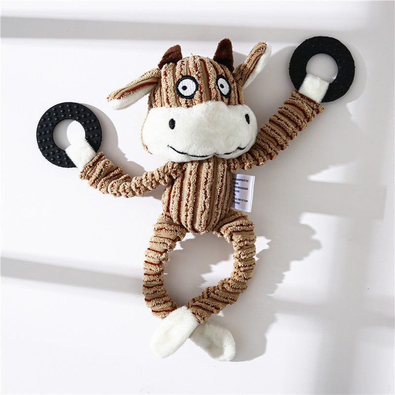 Squeaky Donkey Plush Dog Toy