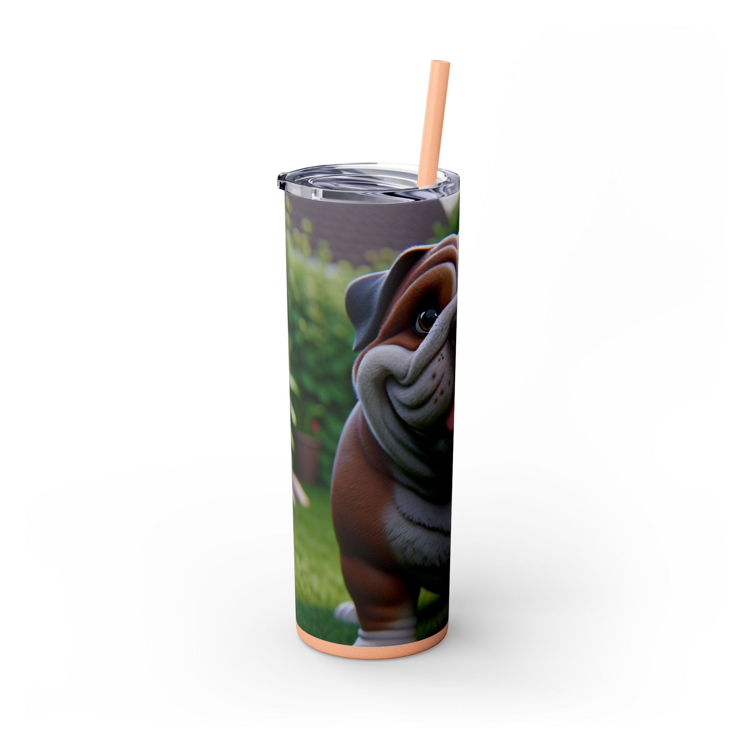 Olde English Bulldogge Tumbler with Straw, 20oz