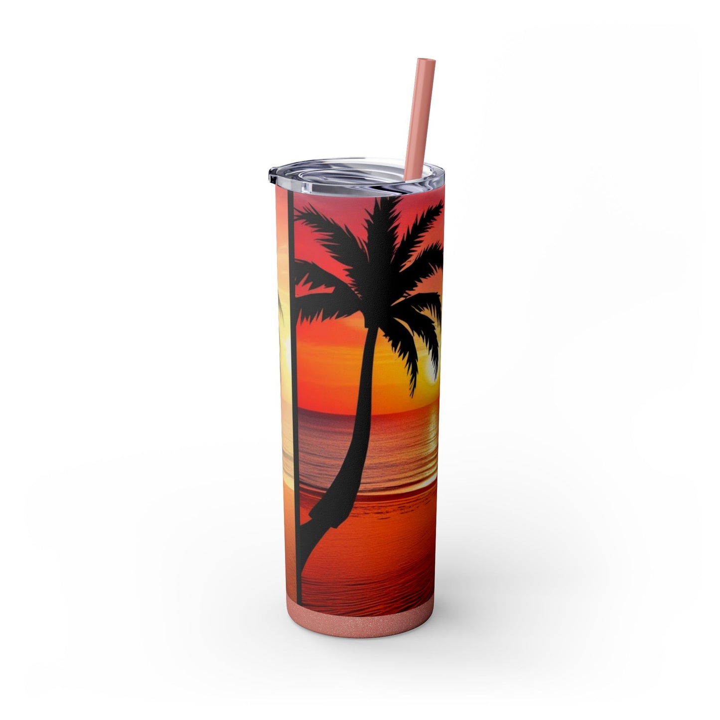 Brilliant Sunrise Skinny Tumbler with Straw, 20oz