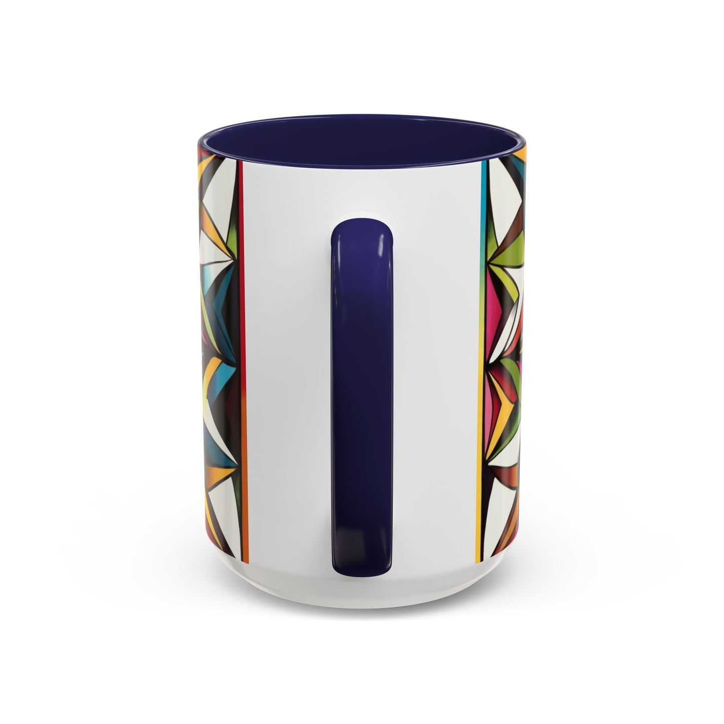 Optical Illusion Accent Mug – Ceramic Coffee Cup