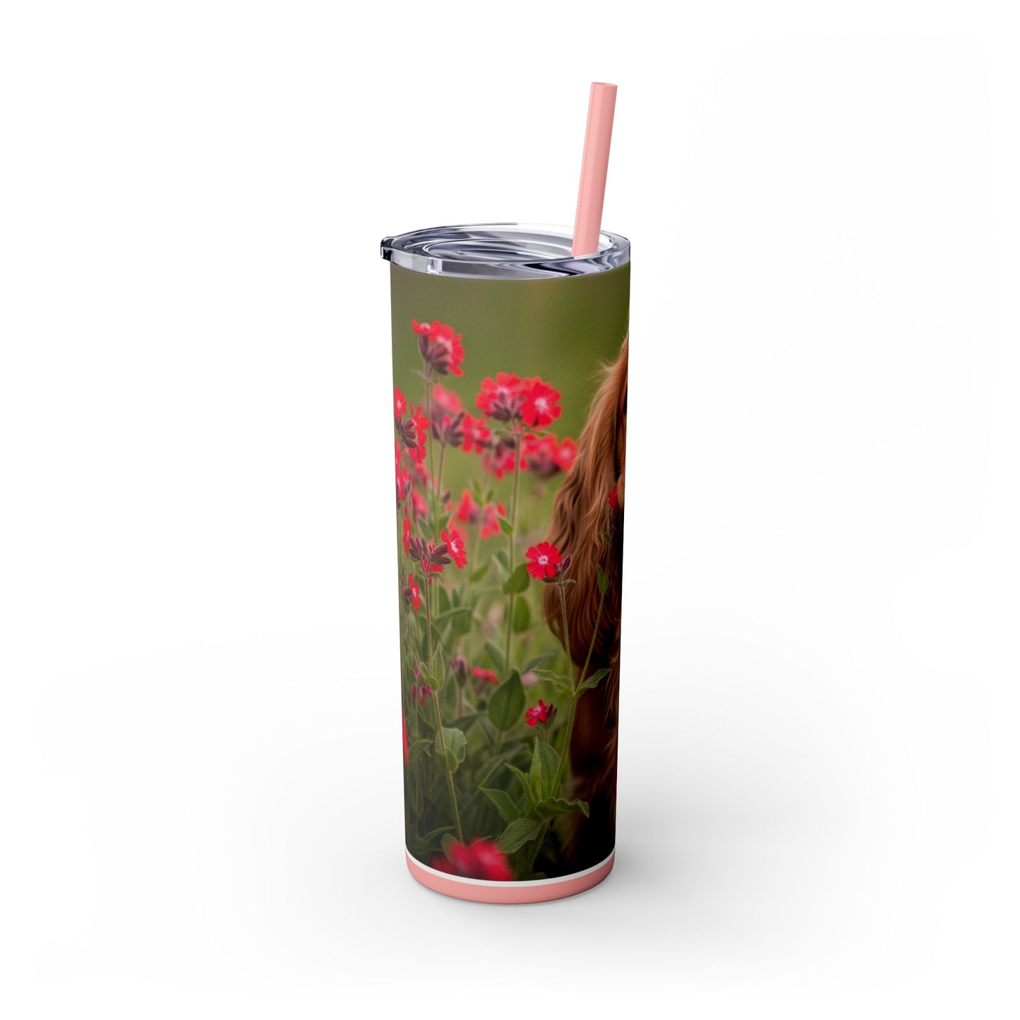 Vaso delgado con pajita de Cocker Spaniel, 20 oz