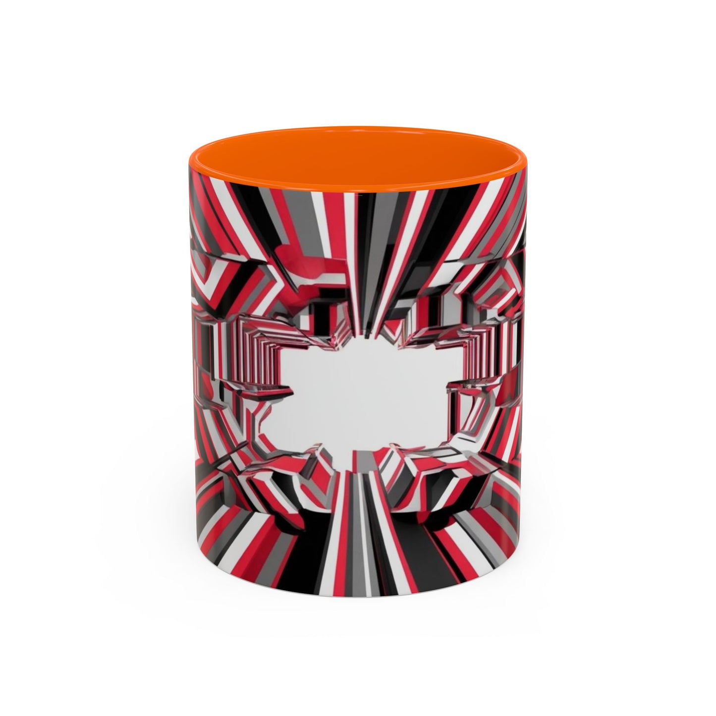 Optical Illusion Accent Mug – Ceramic Coffee Cup