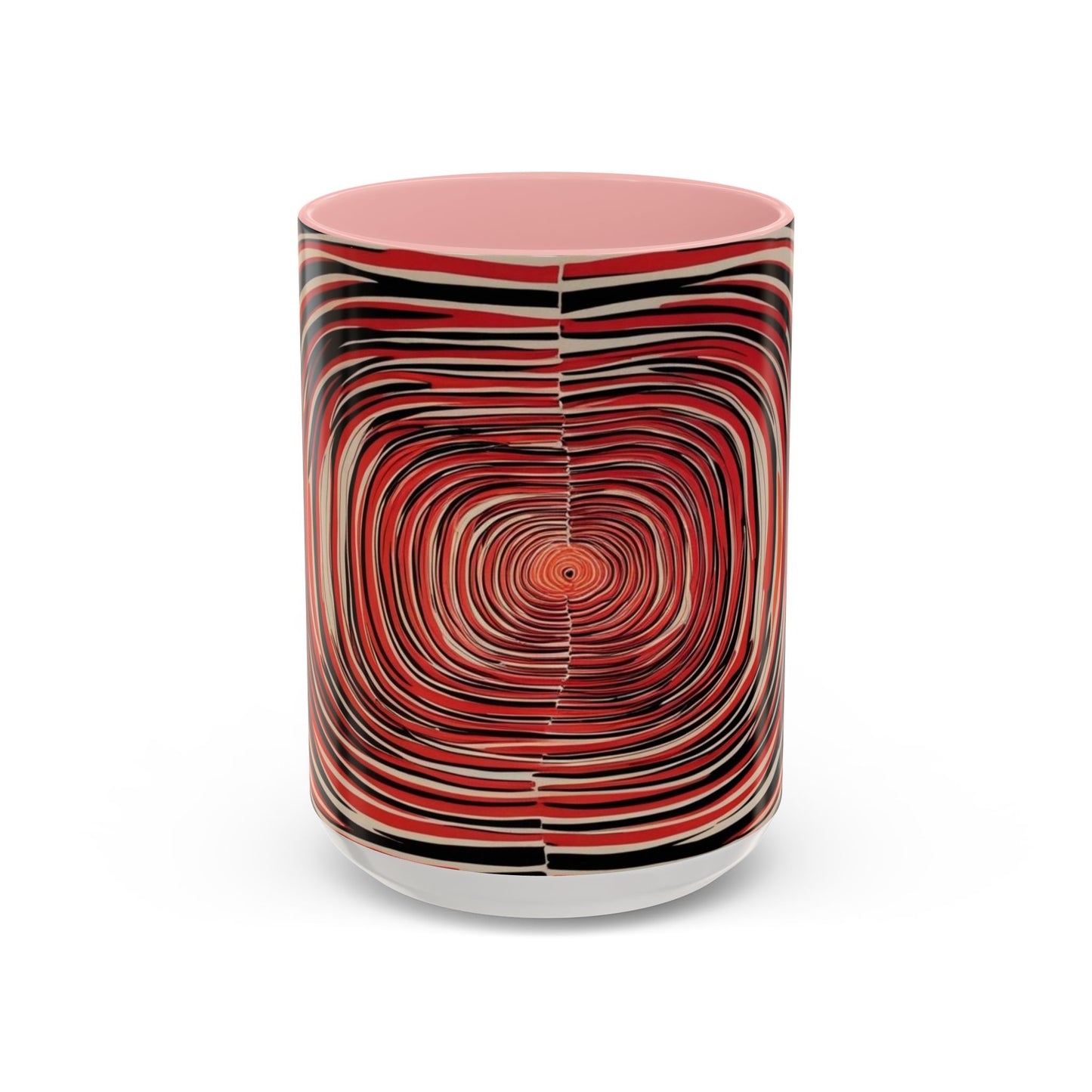 Optical Illusion Accent Mug – Ceramic Coffee Cup