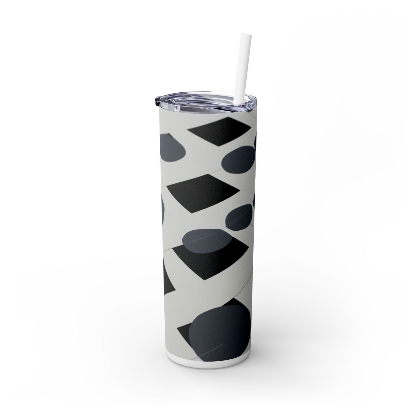 Optical Illusion Skinny Tumbler with Straw, 20oz
